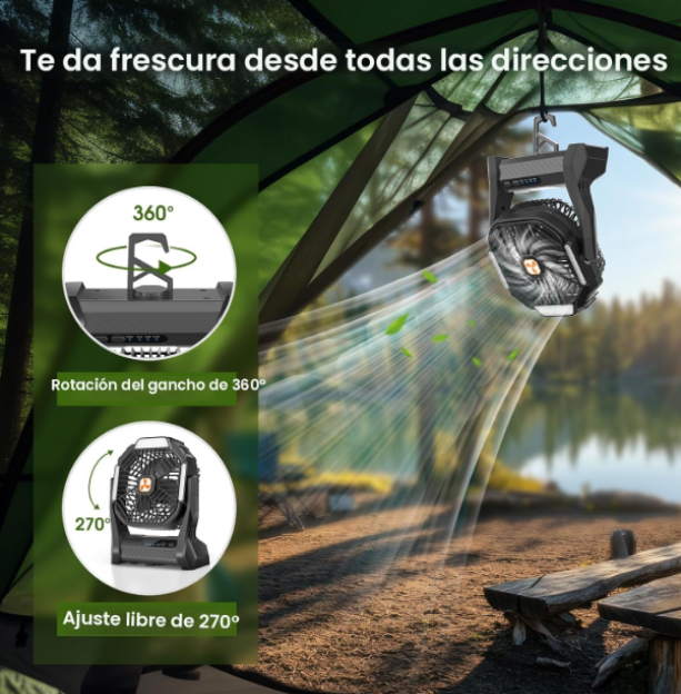 Ventilador Portátil con 8H de batería